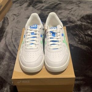 Asics White and Blue Athletic Shoes